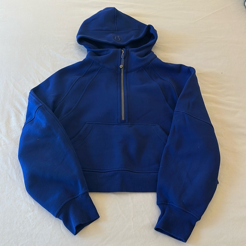 Scuba Oversized half-zip Hoodie, size XS/S in Galactic Cobalt